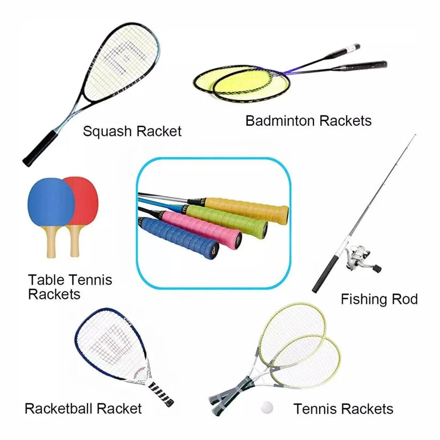 4X Anti-Slip Tennis Badminton Squash Racquet Over Grip Tape Overgrip Sweatband - Purple *4