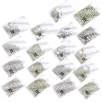1440Pcs Glitter Rhinestones Crystal Flat Clear Bottom Glass Nail Art Nail Drill - Coloured Crystal-SS6