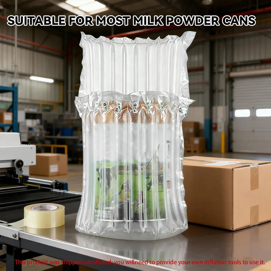 100PCS Air Column Protective Bags Shockproof Packaging for Milk Powder Cans