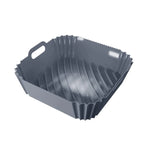 Air Fryer Silicone Pot Basket Liner Non Stick Reusable Baking Tray Accessories - Grey
