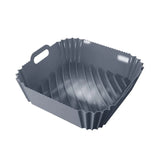 Air Fryer Silicone Pot Basket Liner Non Stick Reusable Baking Tray Accessories - Grey