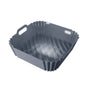 Air Fryer Silicone Pot Basket Liner Non Stick Reusable Baking Tray Accessories - Grey