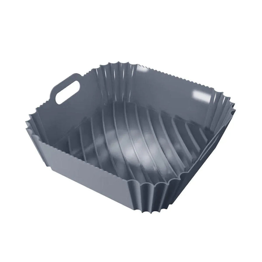 Air Fryer Silicone Pot Basket Liner Non Stick Reusable Baking Tray Accessories - Grey