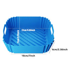 Air Fryer Silicone Pot Basket Liner Non Stick Reusable Baking Tray Accessories - Grey