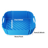 Air Fryer Silicone Pot Basket Liner Non Stick Reusable Baking Tray Accessories - Grey - Top-Down View