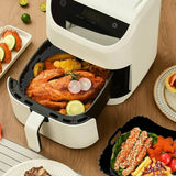 Air Fryer Silicone Pot Basket Liner Non Stick Reusable Baking Tray Accessories - Grey - Top-Down View