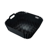Air Fryer Silicone Pot Basket Liner Non Stick Reusable Baking Tray Accessories - Grey - Rear View