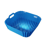 Air Fryer Silicone Pot Basket Liner Non Stick Reusable Baking Tray Accessories - Grey - Close-Up Angle