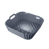 Air Fryer Silicone Pot Basket Liner Non Stick Reusable Baking Tray Accessories - Grey - Low Angle
