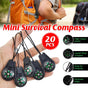 20PCS Portable Mini Survival Compass for Camping Hiking Adventure Navigation