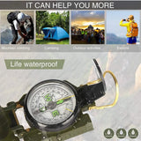 Compass Multifunctional Outdoor Navigation Tool Green Direction Finder Hiking - Rear View