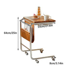 Wheeled Desk For Home Office Bedroom Lockable Wheels Space Saving Sturdy Use