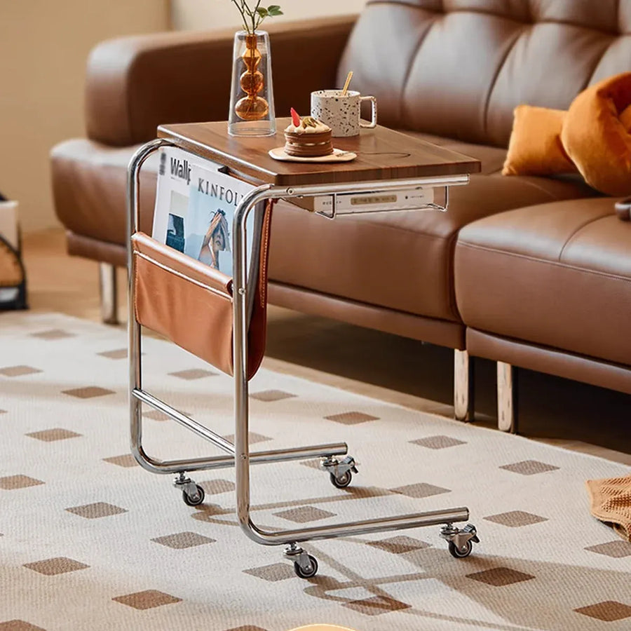 Wheeled Desk For Home Office Bedroom Lockable Wheels Space Saving Sturdy Use
