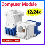 12/24PCS Clipsal Compatible Style CAT6 RJ45 8P8C Network Data Jack Mech Insert - 12PCS