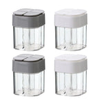 4X 4 in1 Seasoning Jar 4 Compartment Spice Storage Box Kitchen Organisation Case