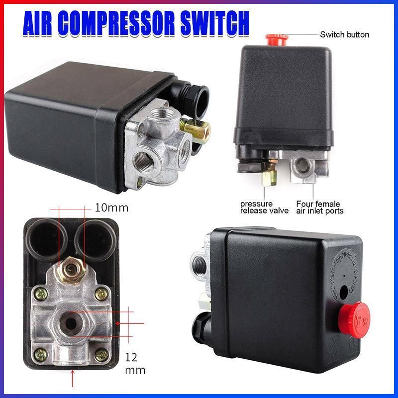 Air Compressor Pressure  Switch Control Valve Replacement Parts 90-125 Psi 240V
