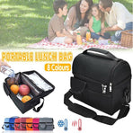 Insulated Lunch Bag Box Tote Cooler For Women Men Hot Cold Food Thermal - Light Blue