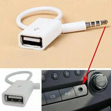 Male Cable Plug Aux Jack 3.5Mm Audio To Usb 2.0 Female Converter Cord Play Mp3