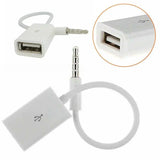 Male Cable Plug Aux Jack 3.5Mm Audio To Usb 2.0 Female Converter Cord Play Mp3 - Extra Image