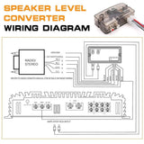 Car High to Low Frequency Converter Auto Stereo Line Speaker Level Adapter TD22 - Top-Down View