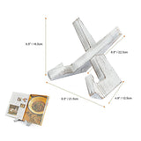 Wooden Plate Stand Rack Display Holder Wooden Support Desktop Reading Stand - White - Side View