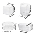 20pcs Transparent Biscuit Box Plastic Cake Box Pastry Dessert Storage Container - 5.5x9.5cm