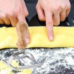 3pcs Dumpling Skin Embossed Moulds Biscuit Stamped Lace Moulds for Baking