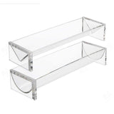 1PC Transparent Rectangular Biscuit Display Rack Food Dessert Wedding Cake Stand - Front View