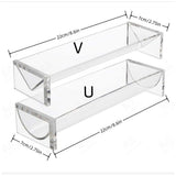 1PC Transparent Rectangular Biscuit Display Rack Food Dessert Wedding Cake Stand - Side View