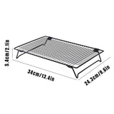 Collapsible Black Mesh Cake Cooling Rack Foldable Baking Tray for Kitchen Use