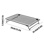 Collapsible Black Mesh Cake Cooling Rack Foldable Baking Tray for Kitchen Use