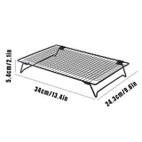 Collapsible Black Mesh Cake Cooling Rack Foldable Baking Tray for Kitchen Use - Side View
