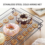 Collapsible Black Mesh Cake Cooling Rack Foldable Baking Tray for Kitchen Use