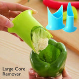 3set Fruit and Vegetable Corer Seed Remover Kitchen Tool for Easy Food Prep - Low Angle