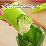 3set Fruit and Vegetable Corer Seed Remover Kitchen Tool for Easy Food Prep - 45-Degree Angle