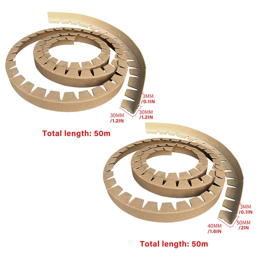Coil Edge Guard Paper Corner Protector for Steel Iron Aluminium Roll Packing Use - 50x40mm