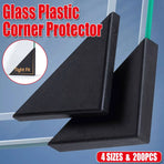 200pcs Glass Corner Protector Plastic Tile Sleeve for Acrylic Anti Collision Use - 35x35x5mm