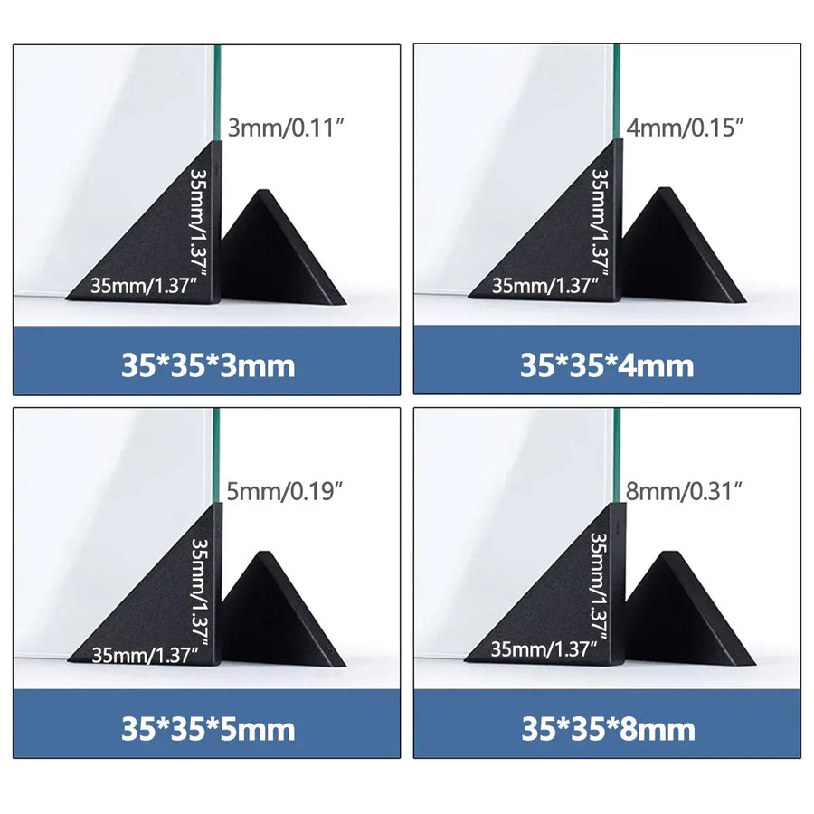 200pcs Glass Corner Protector Plastic Tile Sleeve for Acrylic Anti Collision Use - 35x35x5mm