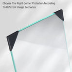 200pcs Glass Corner Protector Plastic Tile Sleeve for Acrylic Anti Collision Use - 35x35x5mm