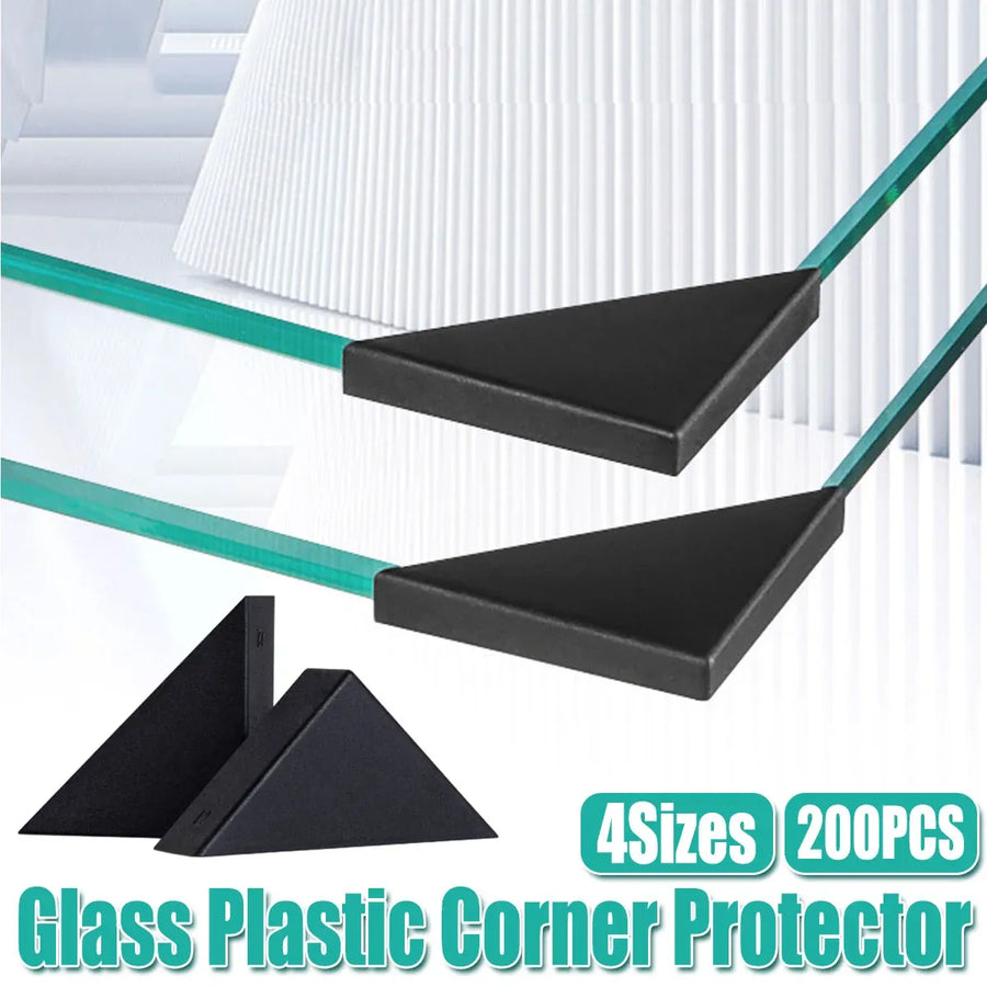 200pcs Glass Corner Protector Plastic Tile Sleeve for Acrylic Anti Collision Use - 35x35x5mm