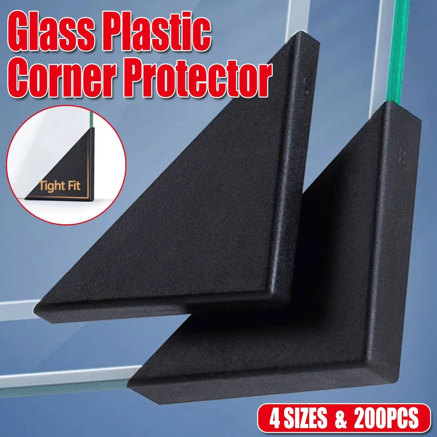 200pcs Glass Corner Protector Plastic Tile Sleeve for Acrylic Anti Collision Use - 35x35x3mm