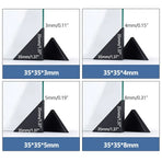 200pcs Glass Corner Protector Plastic Tile Sleeve for Acrylic Anti Collision Use - 35x35x3mm