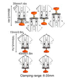 Angle Clamp Set 4pcs 90-Degree Adjustable L Shape Corner Woodworking Position - Closed style - Top-Down View