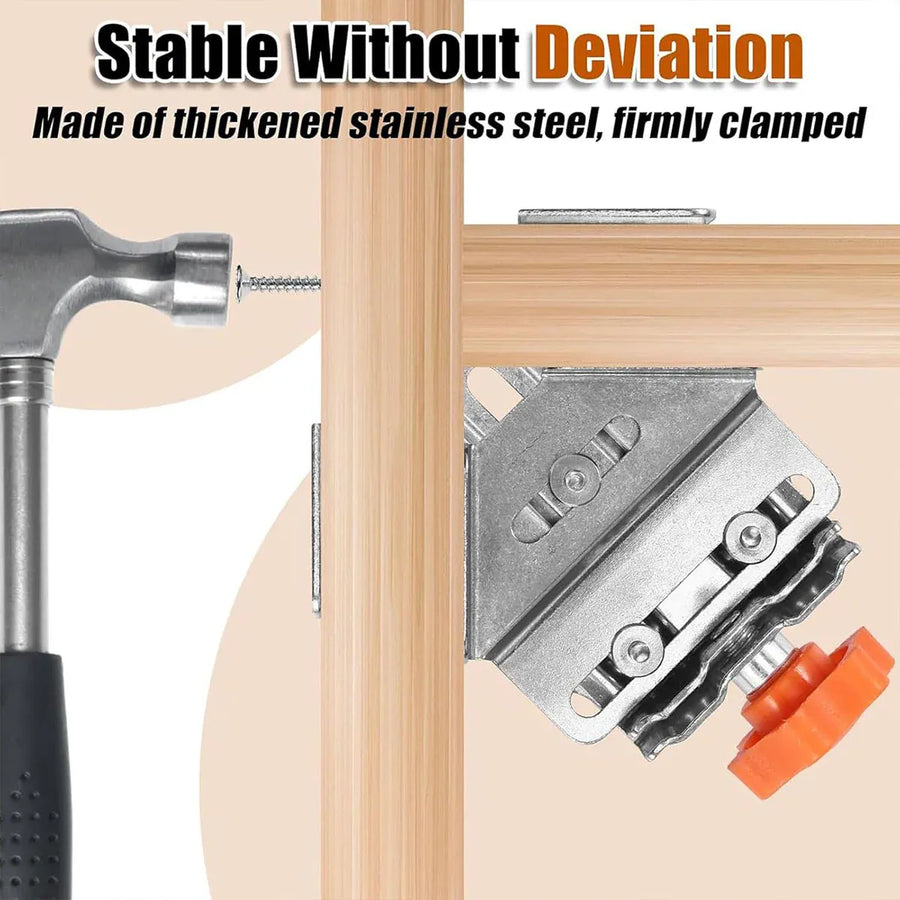 Angle Clamp Set 4pcs 90-Degree Adjustable L Shape Corner Woodworking Position - Closed style