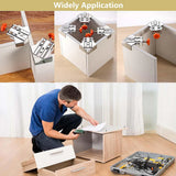 Angle Clamp Set 4pcs 90-Degree Adjustable L Shape Corner Woodworking Position - Closed style - Close-Up Angle