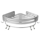 Wall Mounted Bathroom Shelf Triangle Corner Shower Storage Rack for Toiletries - Single layer with rod