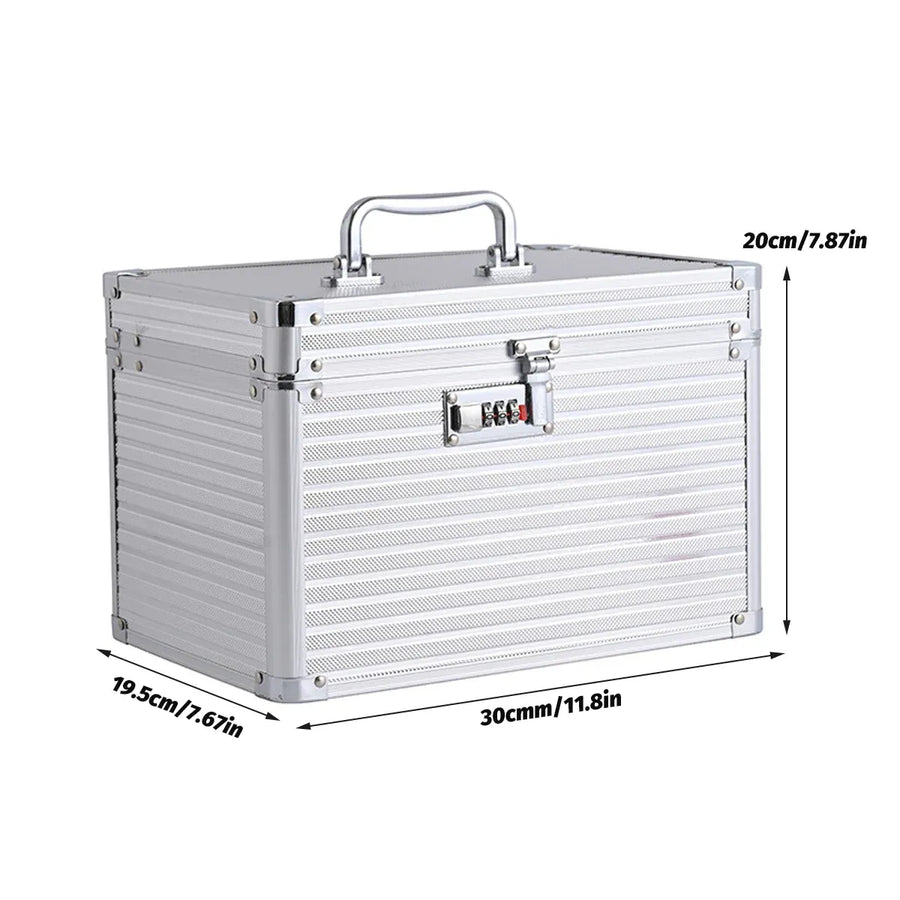 Aluminium Alloy Cosmetic Case Portable Handheld Storage Box Multifunctional