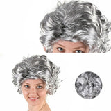 Grandmother Wig Grey Silver Curls Grandma Granny Old Lady Woman Costume Party - Extra Image