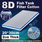 Aquarium 8D Filter Cotton Fish Tank Water Purification Sponge Material Pad