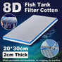 Aquarium 8D Filter Cotton Fish Tank Water Purification Sponge Material Pad